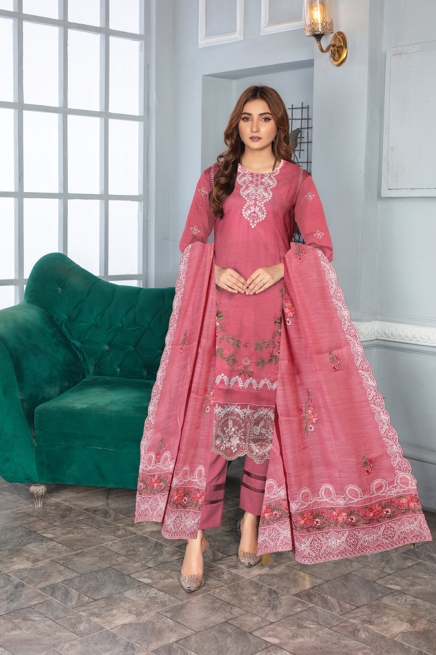 MNHA-Lawn 3PC Unstitched three-piece Suit
