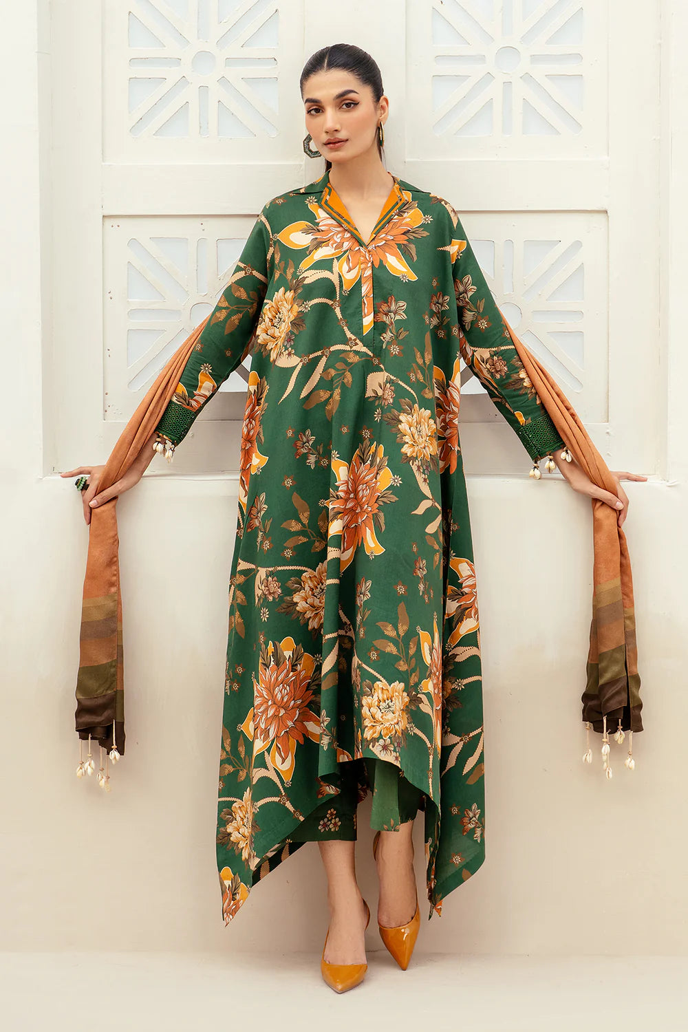 BRQ Digtal Printed 3pc Lawn With Lawn Dupatta