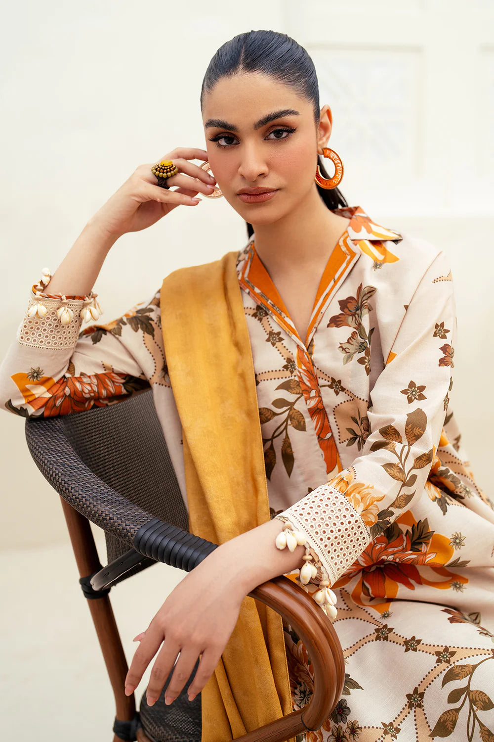 BRQ Digtal Printed 3pc Lawn With Lawn Dupatta