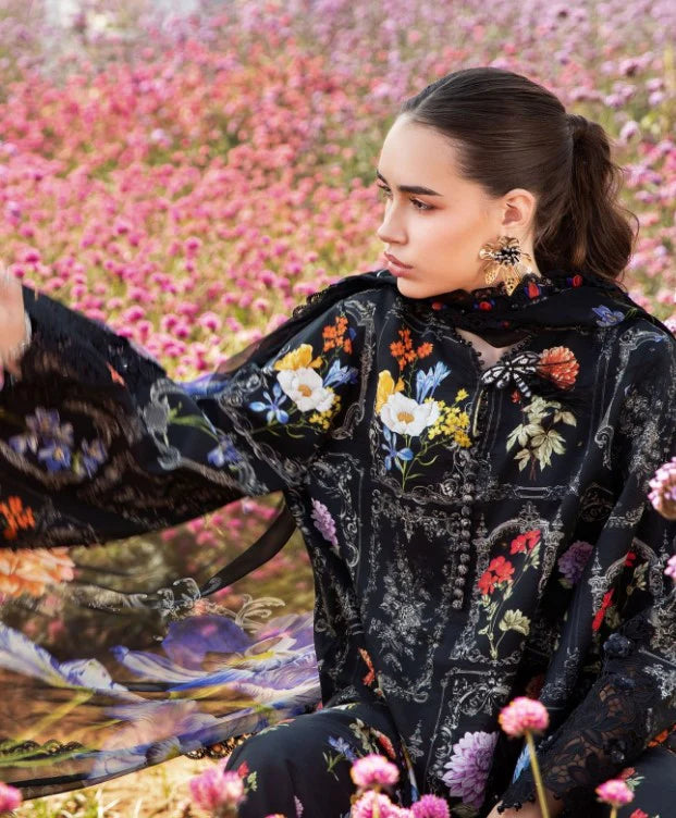 M.B Lawn Unstitched three-piece Suit #6A