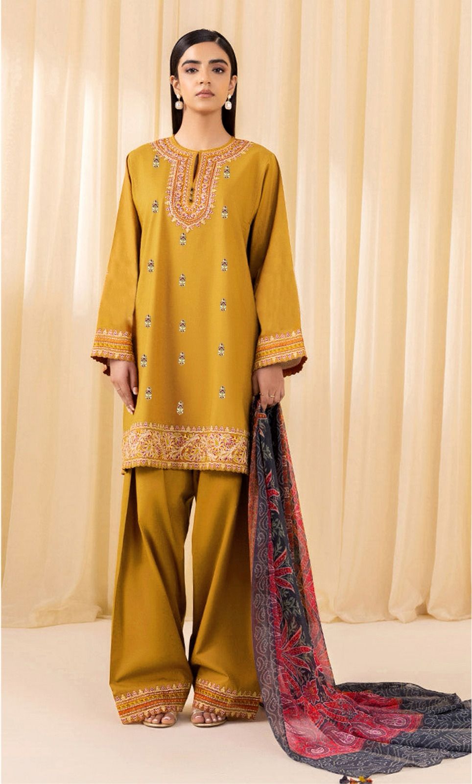 SPHR Lawn Unstitched three-piece Suit