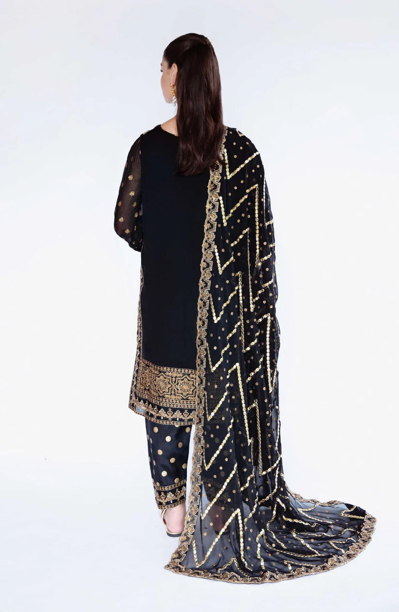 MRYM & MRIA Embroided Patch 3pc Lawn With Bamber Chiffon Embroided Duppta