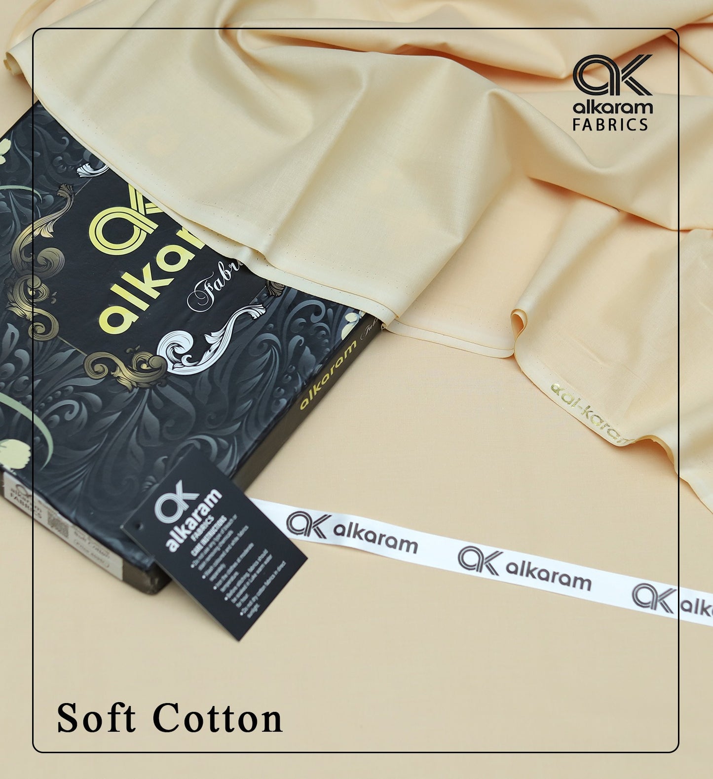 Alkaram Soft Cotton (Unstitched) Suit Skin color