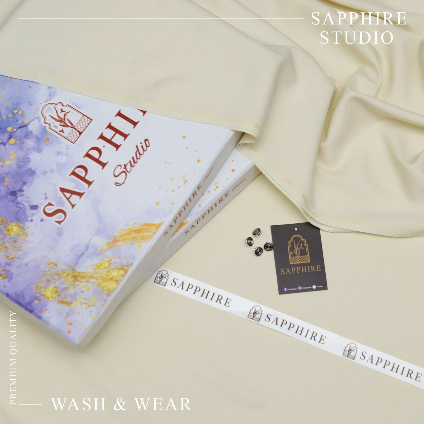 SPHR Men's Wash & Wear Unstitched Suit Skin Color