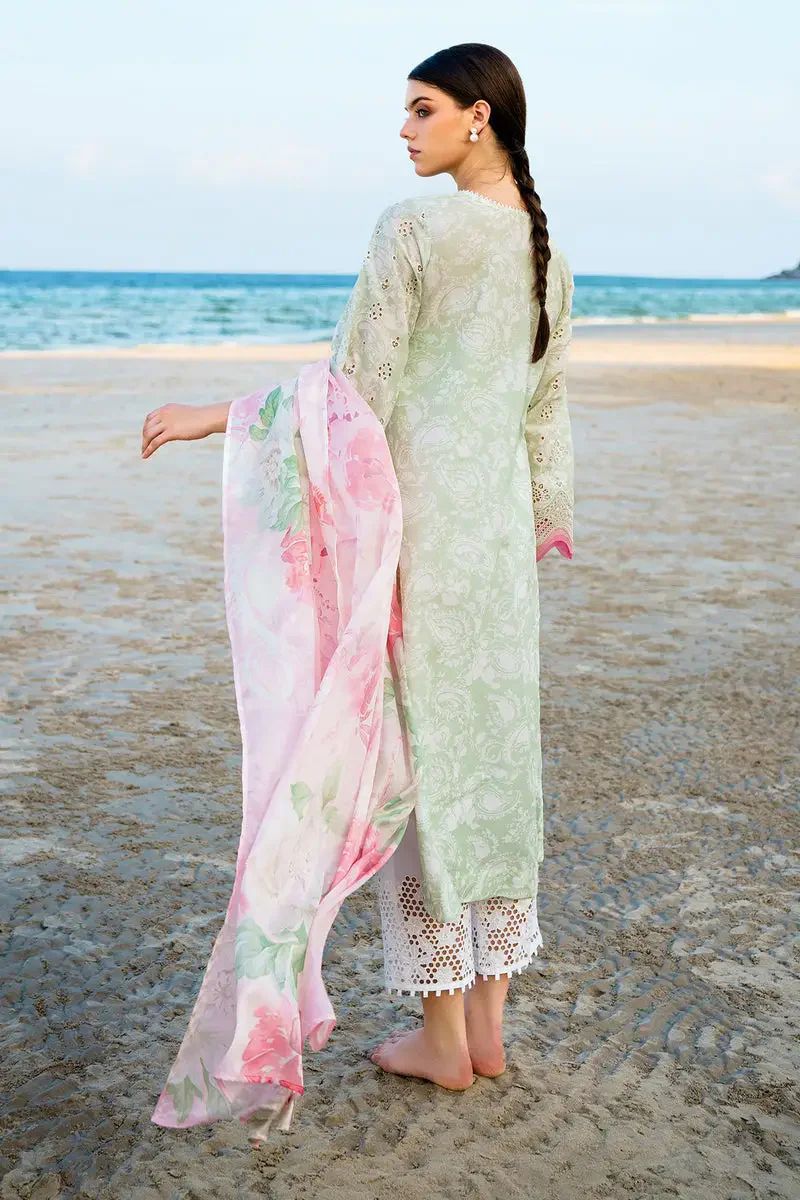 BRQ Chikan kari Lilac Pure Lawn New Arrival 3pc D#010