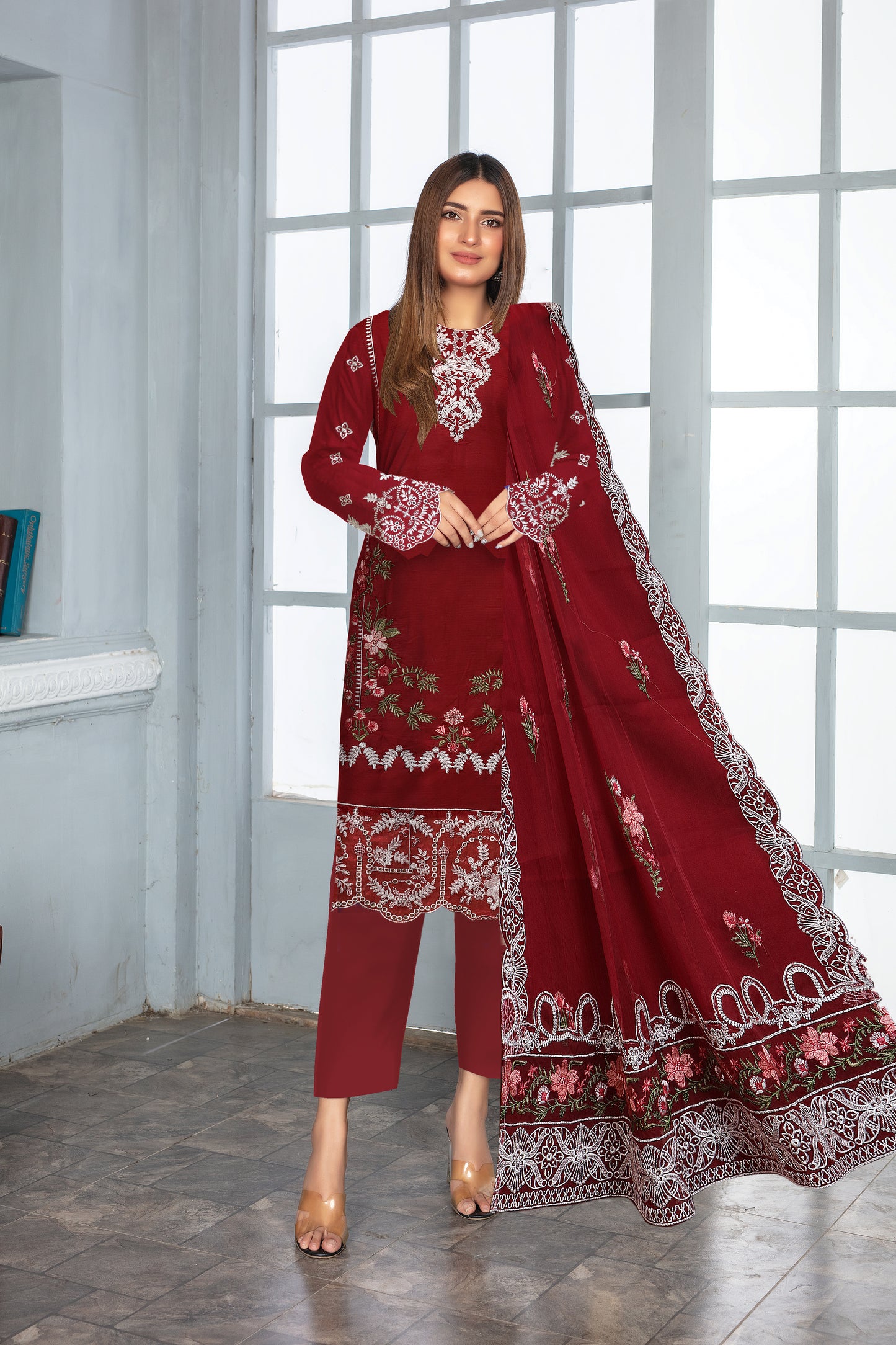 MNHA-Lawn 3PC Unstitched three-piece Suit