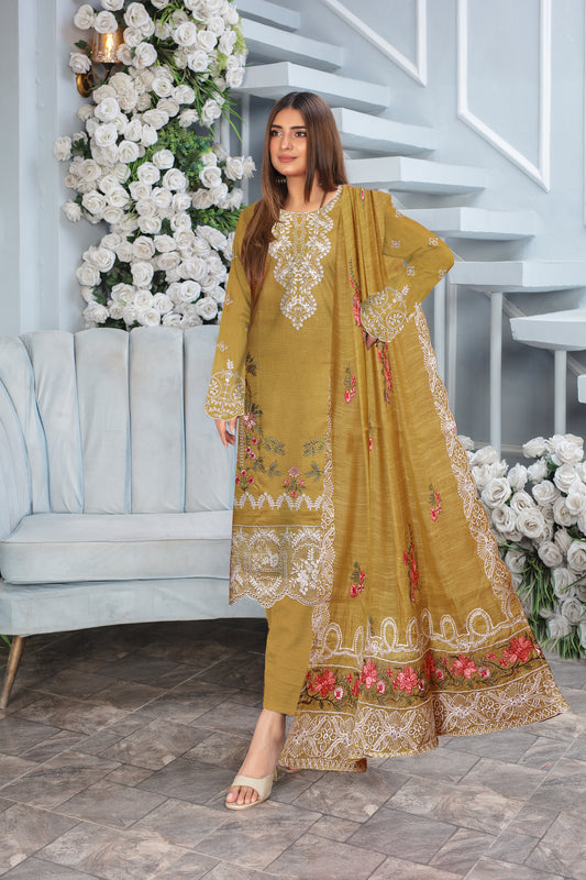 MNHA-Lawn 3PC Unstitched three-piece Suit