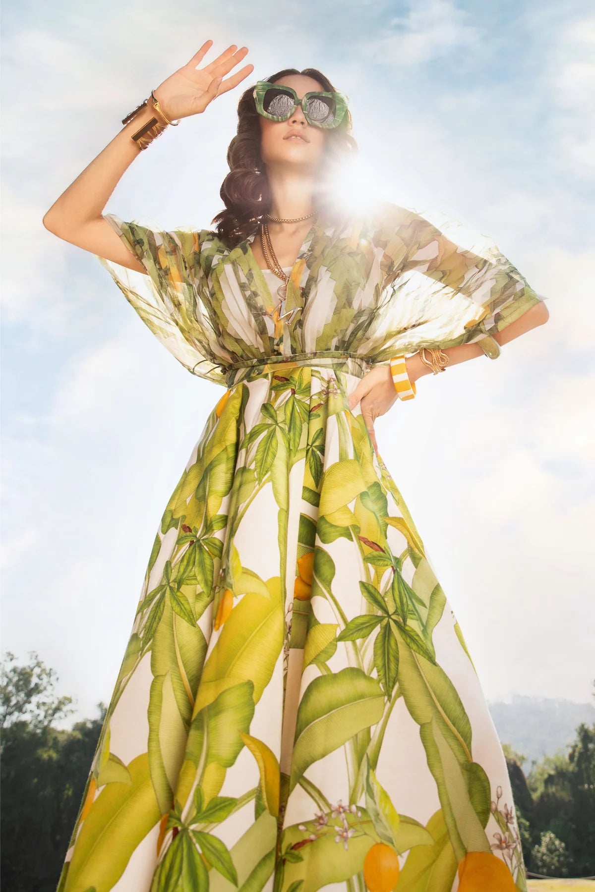 M.B Lawn Unstitched three-piece Suit #1A