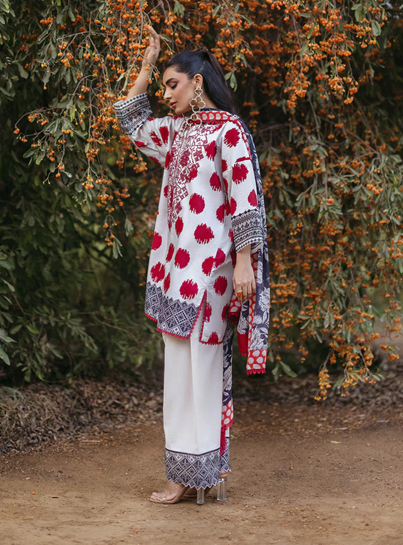 ZNB CHTANI Lawn Unstitched three-piece With Embroided Patch