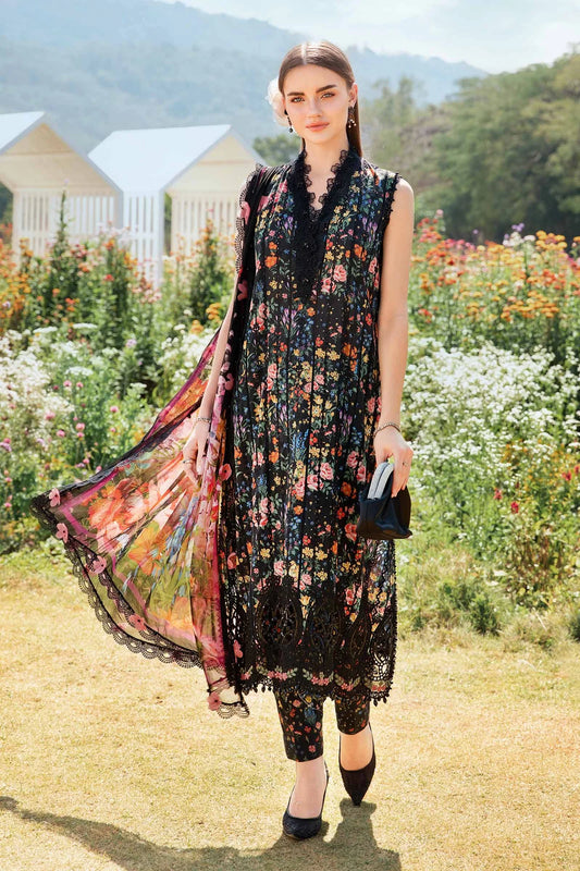 M.B Lawn Unstitched three-piece Suit #2A