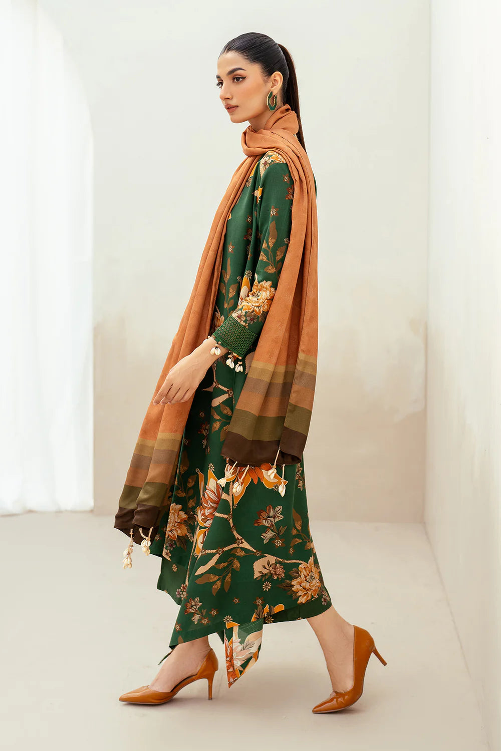 BRQ Digtal Printed 3pc Lawn With Lawn Dupatta