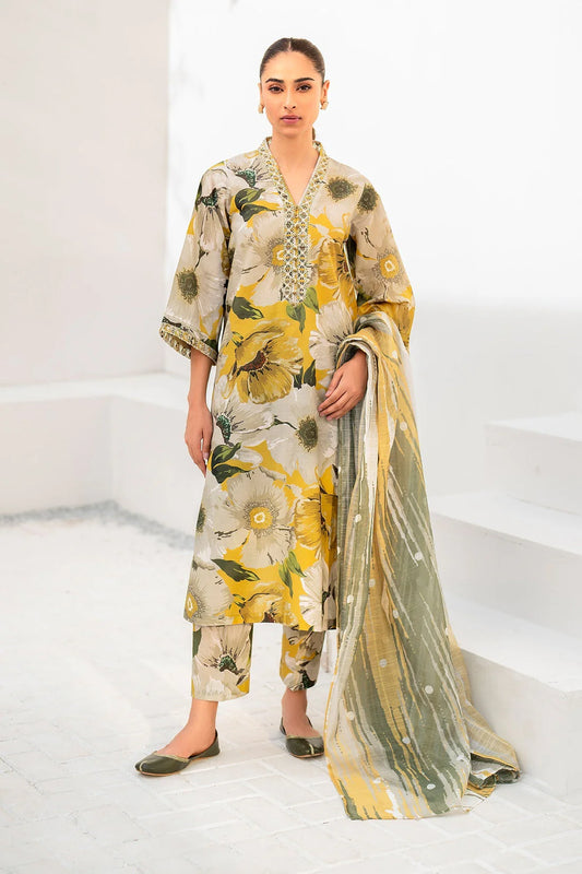 IZNK Lawn New Arrival 3Pc (Unstitched) Suit