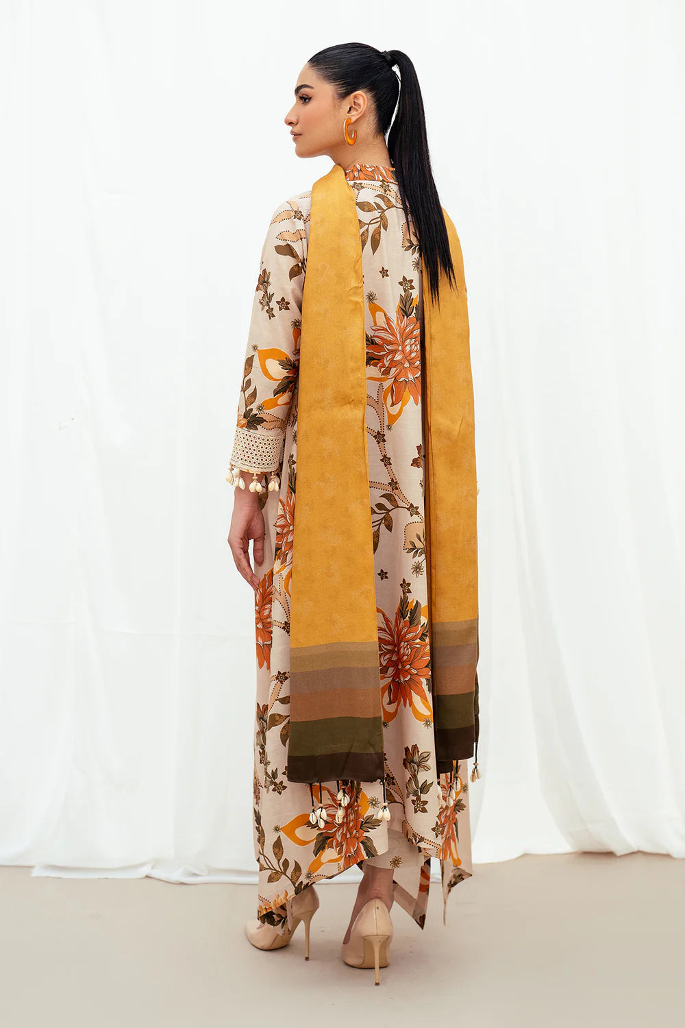 BRQ Digtal Printed 3pc Lawn With Lawn Dupatta