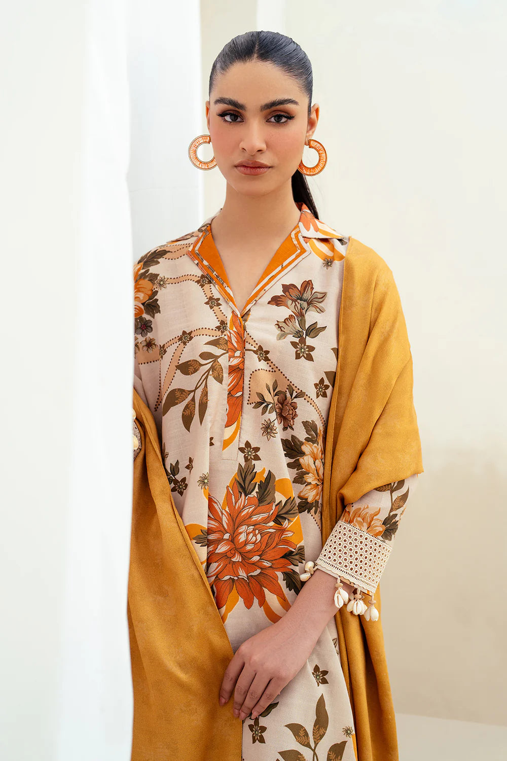BRQ Digtal Printed 3pc Lawn With Lawn Dupatta
