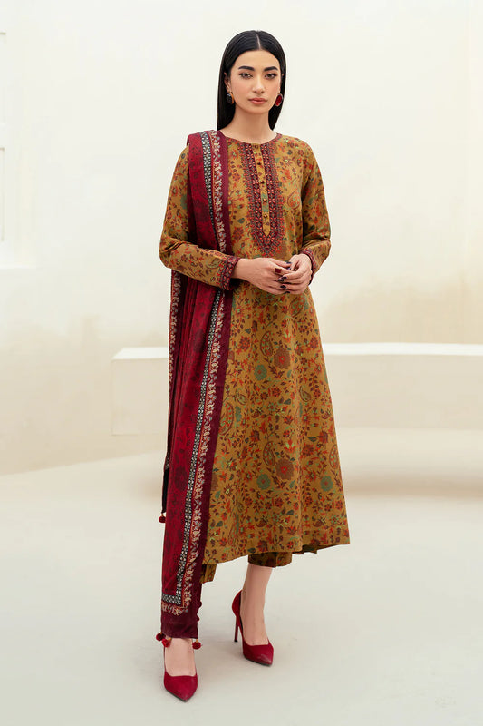 BRQ Digtal Printed 3pc Lawn With Lawn Dupatta