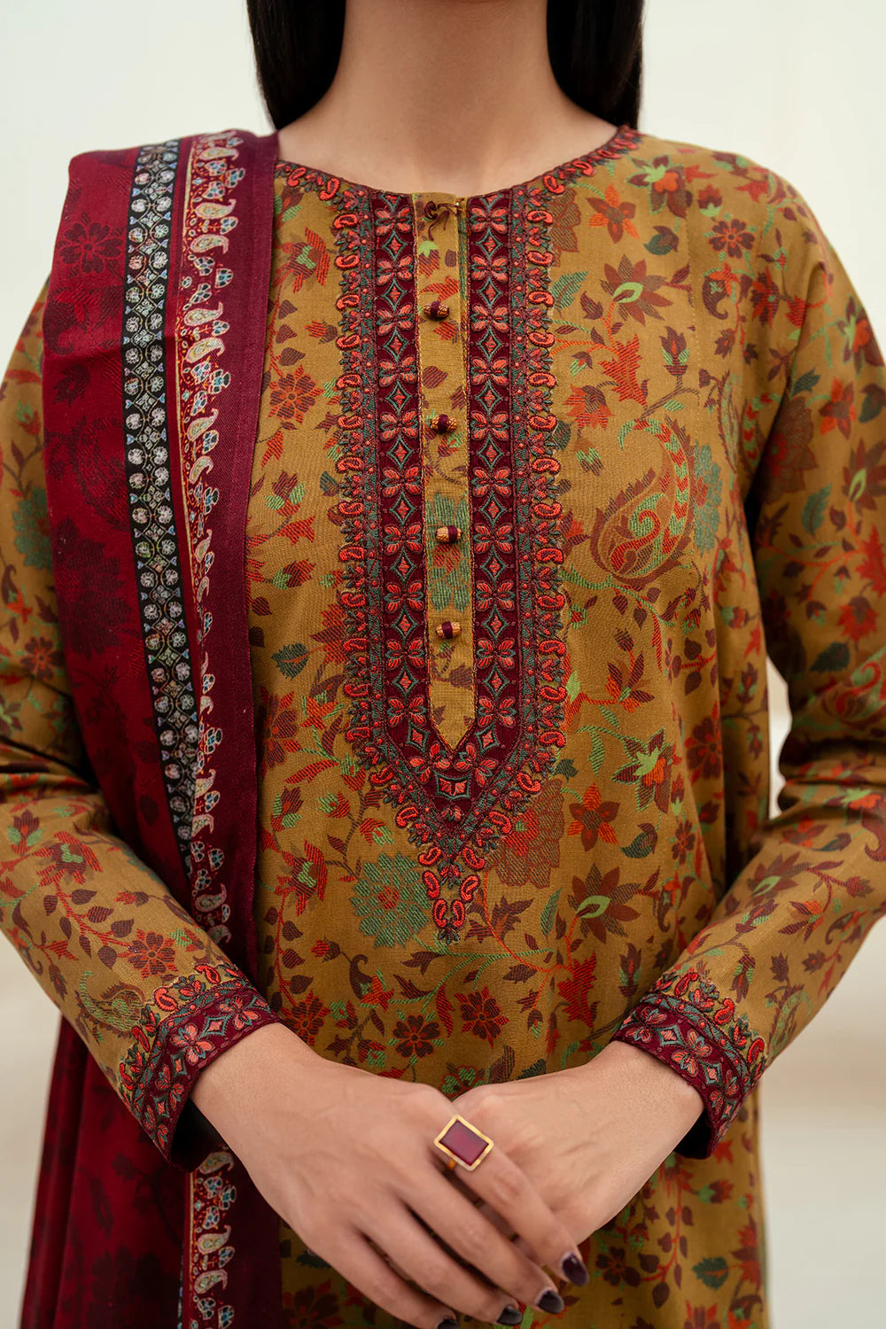 BRQ Digtal Printed 3pc Lawn With Lawn Dupatta