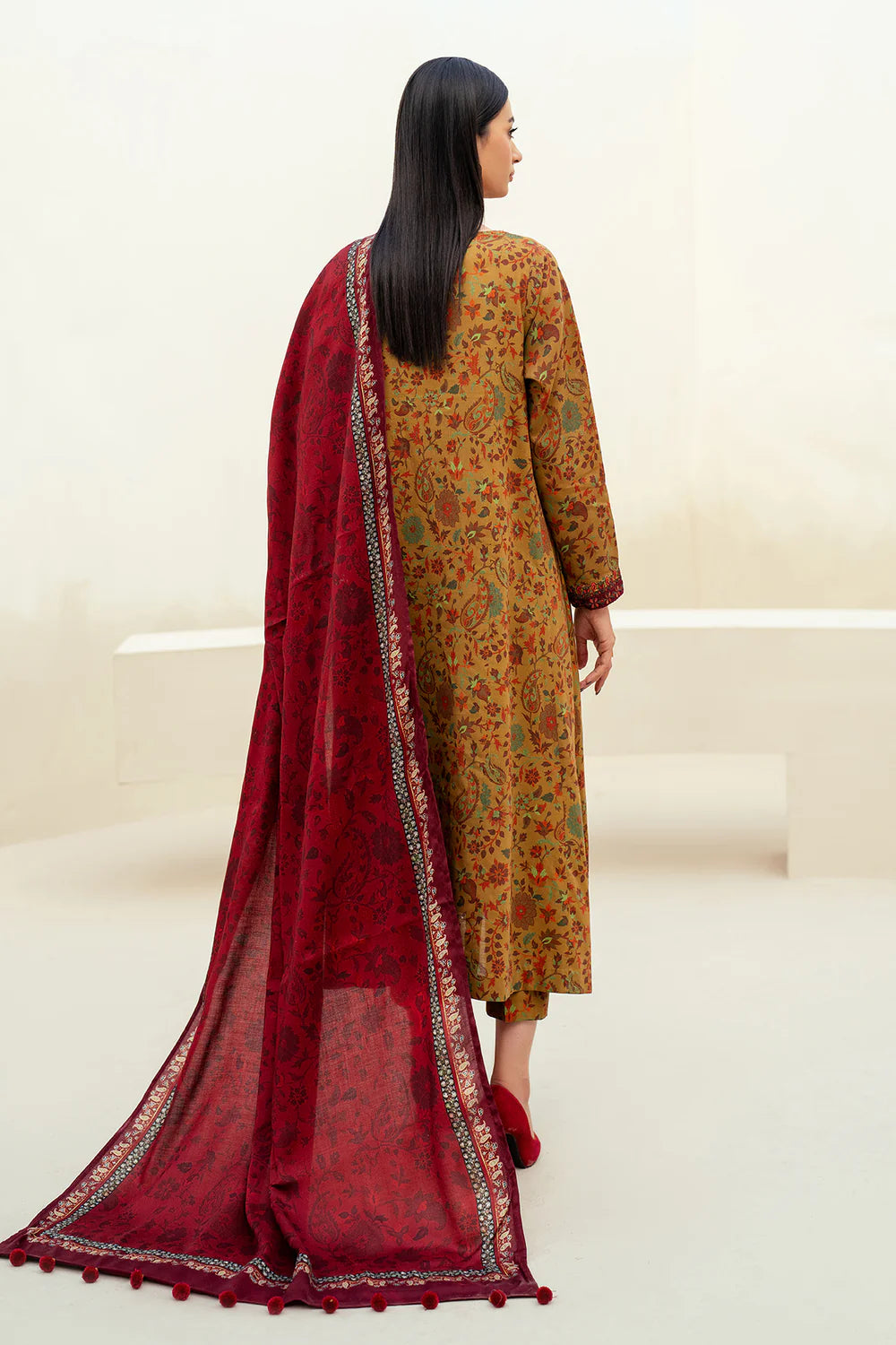 BRQ Digtal Printed 3pc Lawn With Lawn Dupatta