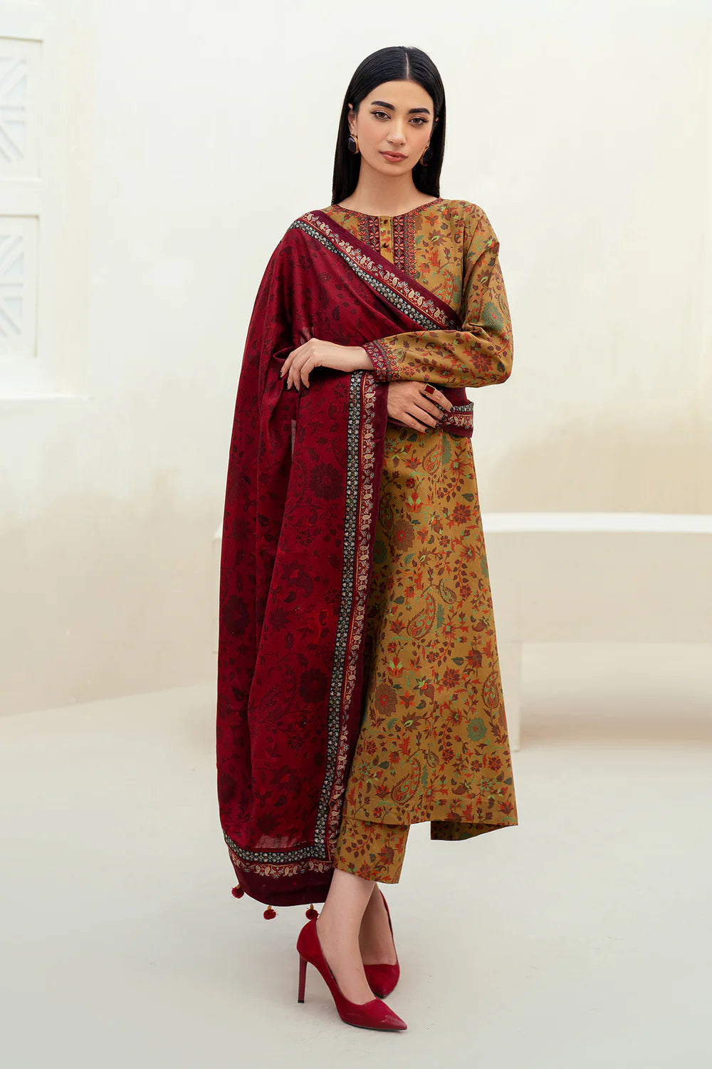 BRQ Digtal Printed 3pc Lawn With Lawn Dupatta