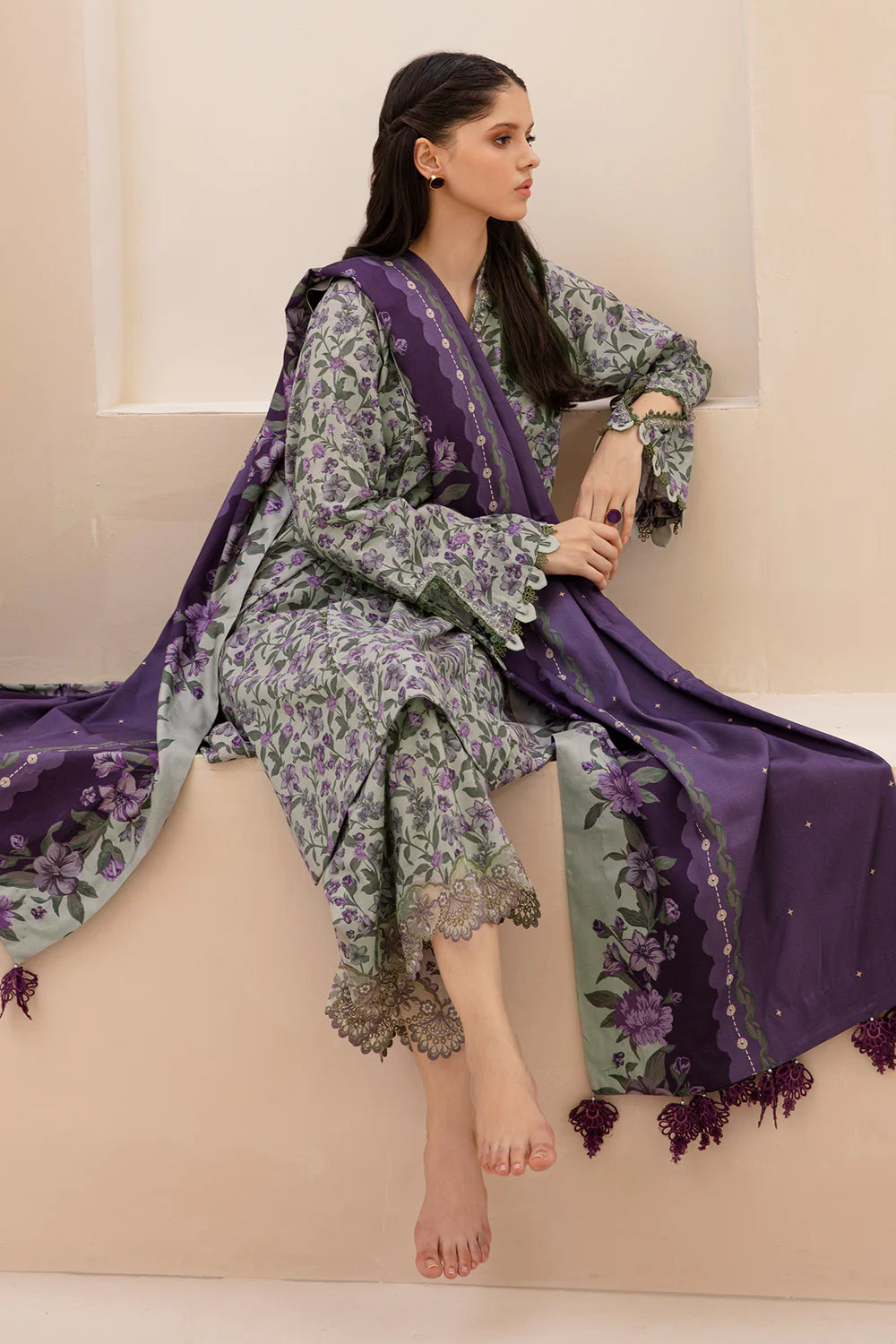BRQ Digtal Printed 3pc Lawn