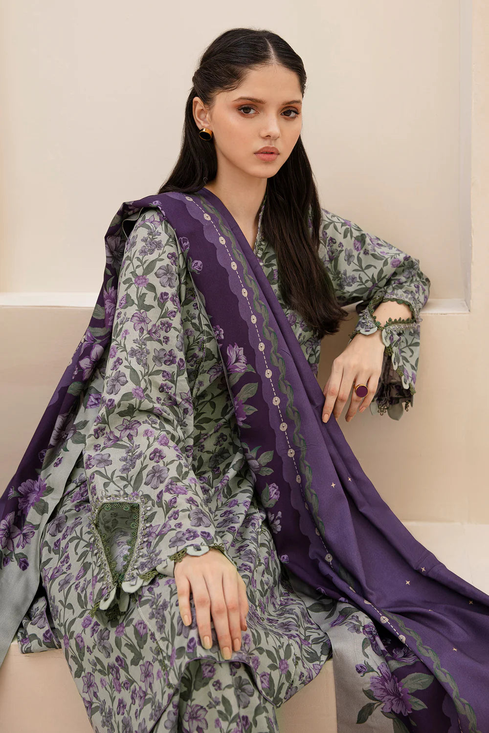 BRQ Digtal Printed 3pc Lawn