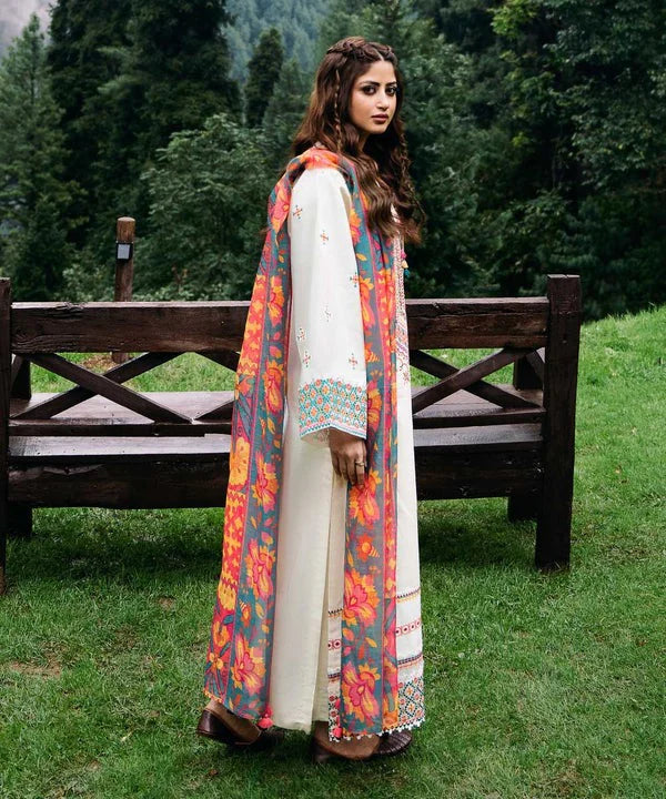 SPHR Lawn Unstitched three-piece Suit