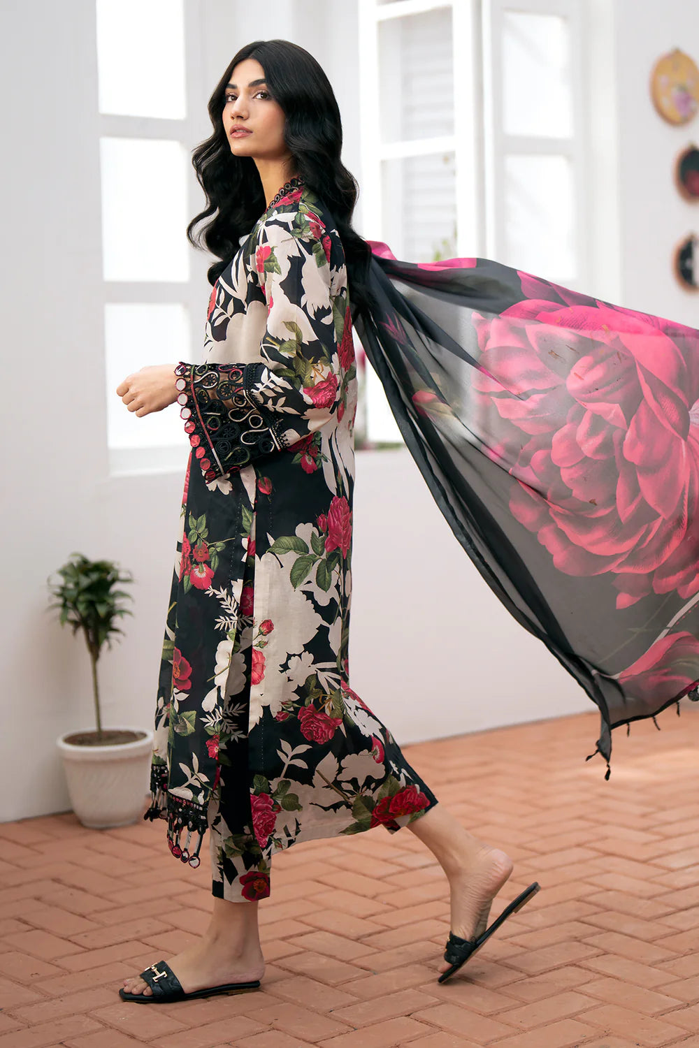 BRQ Pure Lawn New Arrival 3Pc (Unstitched)