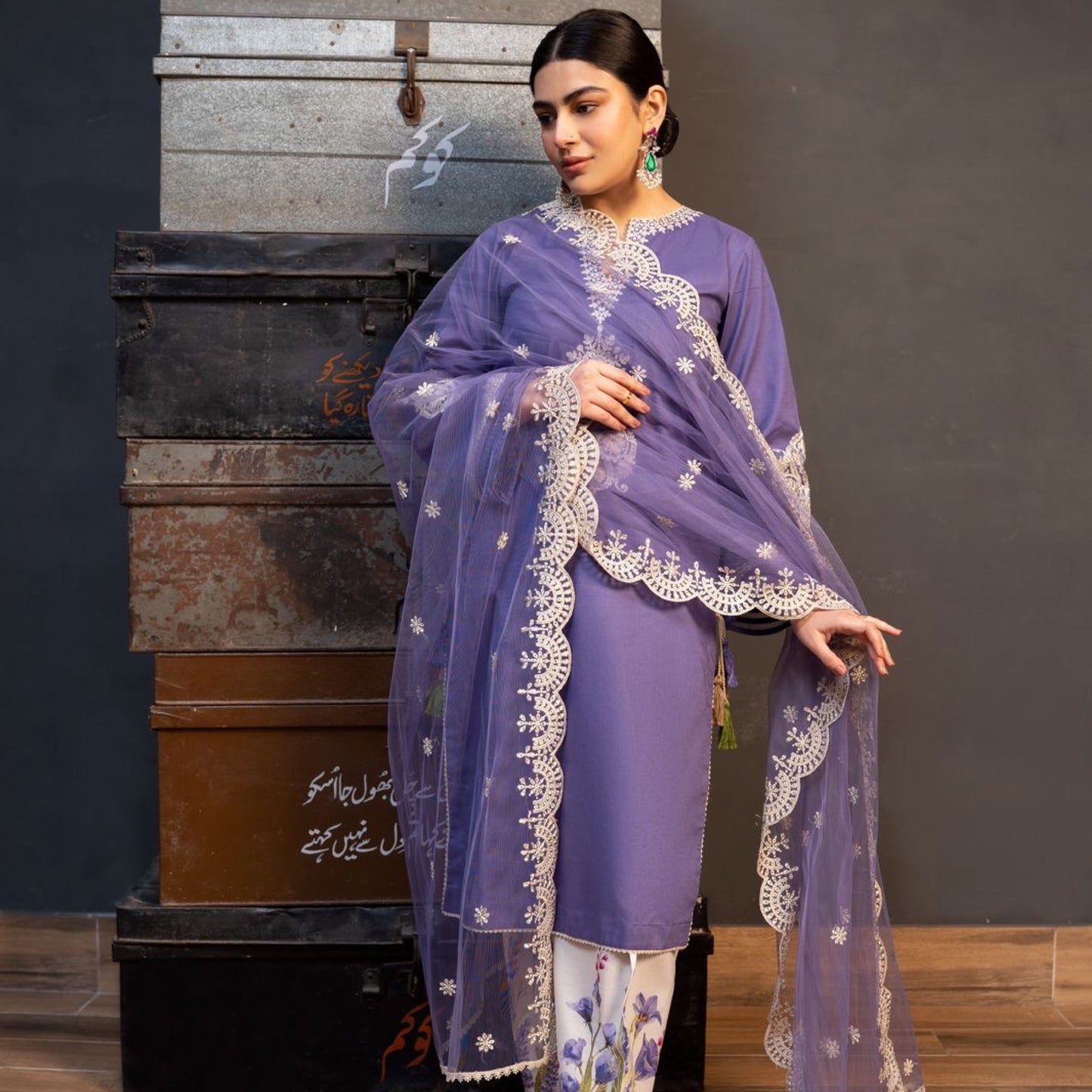 ZRA SHAH Lawn Unstitched Three--piece Suit