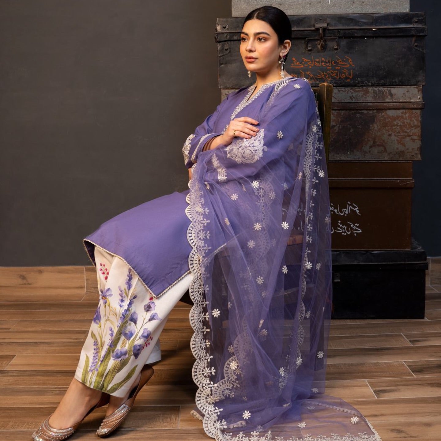 ZRA SHAH Lawn Unstitched Three--piece Suit