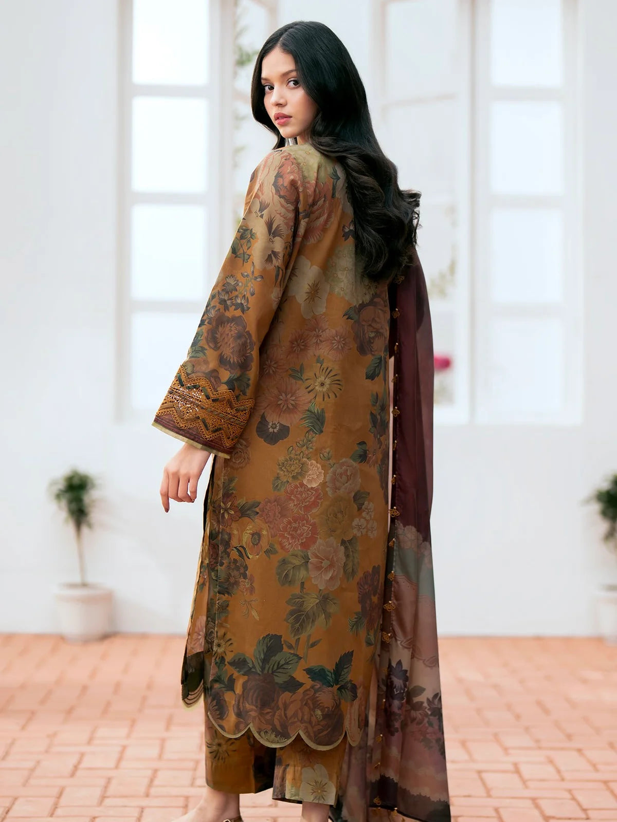 BRQ Pure Lawn New Arrival 3Pc (Unstitched)
