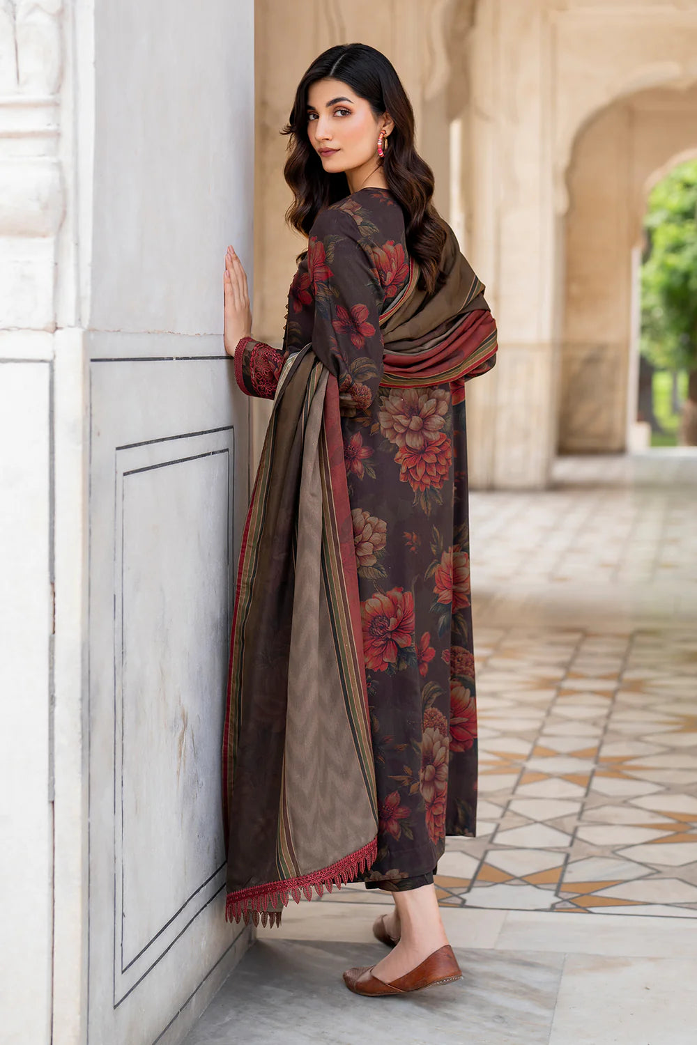 3 Piece - Unstitched Digital Printed  Fabric BK-192