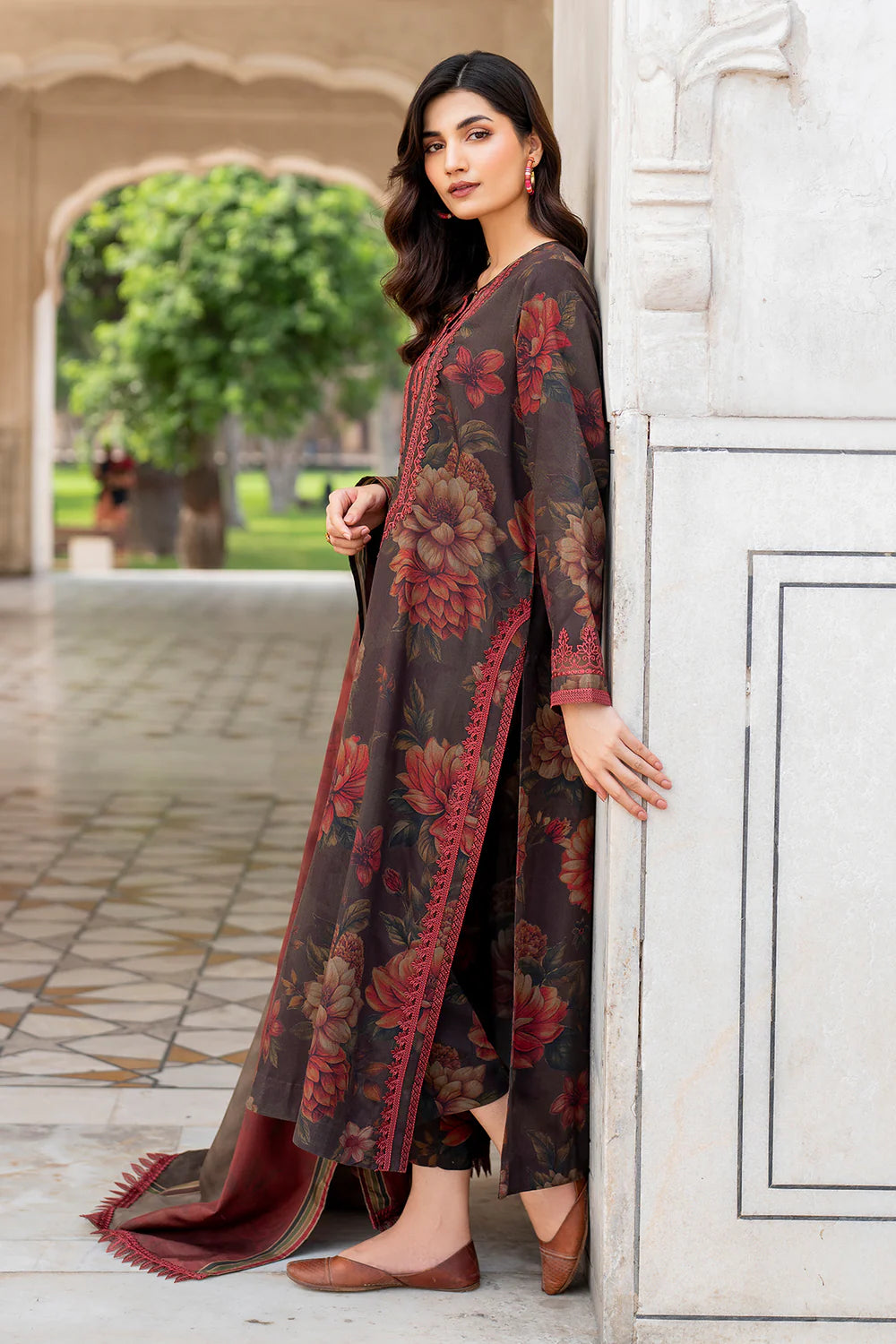 3 Piece - Unstitched Digital Printed  Fabric BK-192