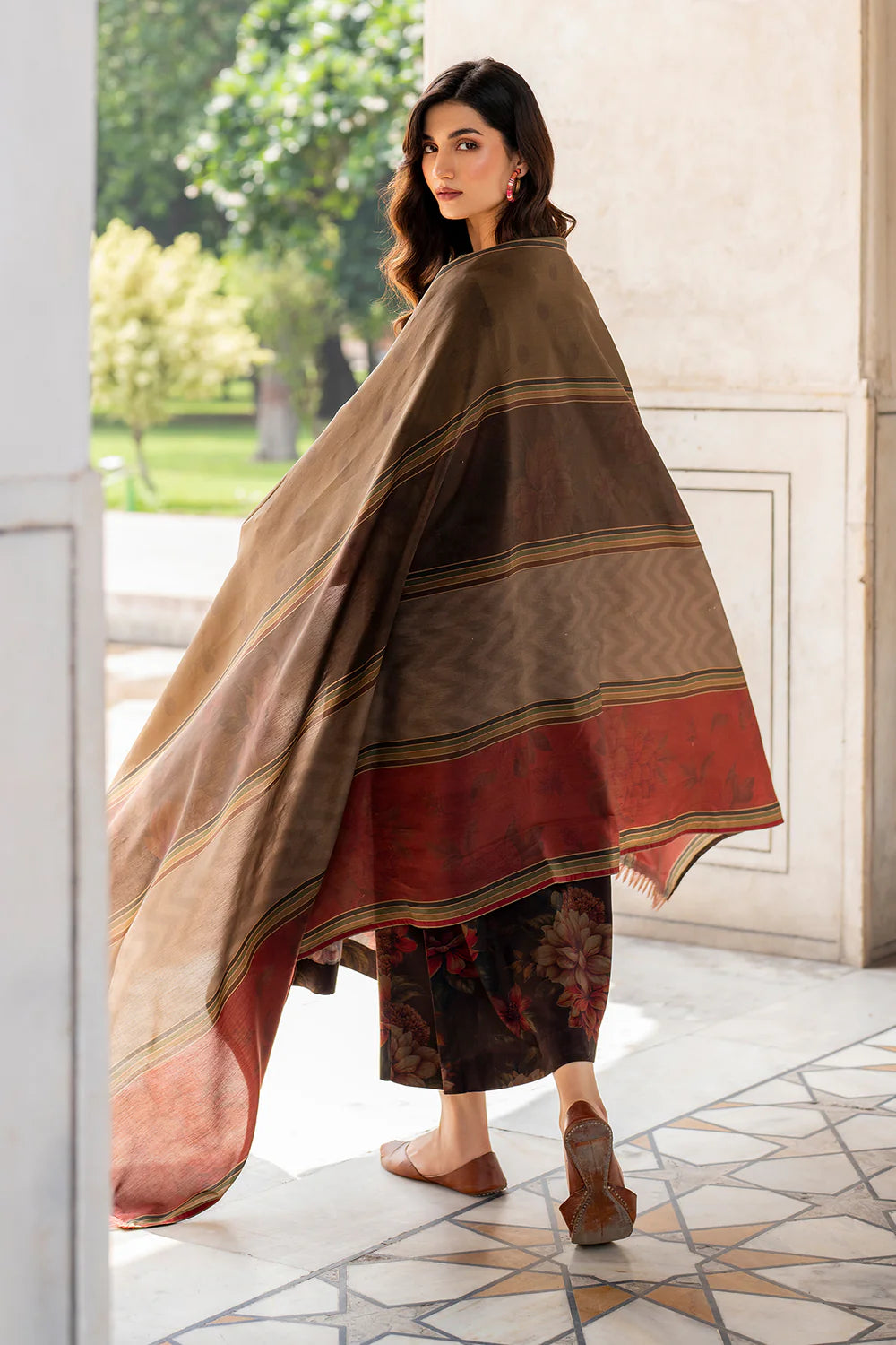 3 Piece - Unstitched Digital Printed  Fabric BK-192