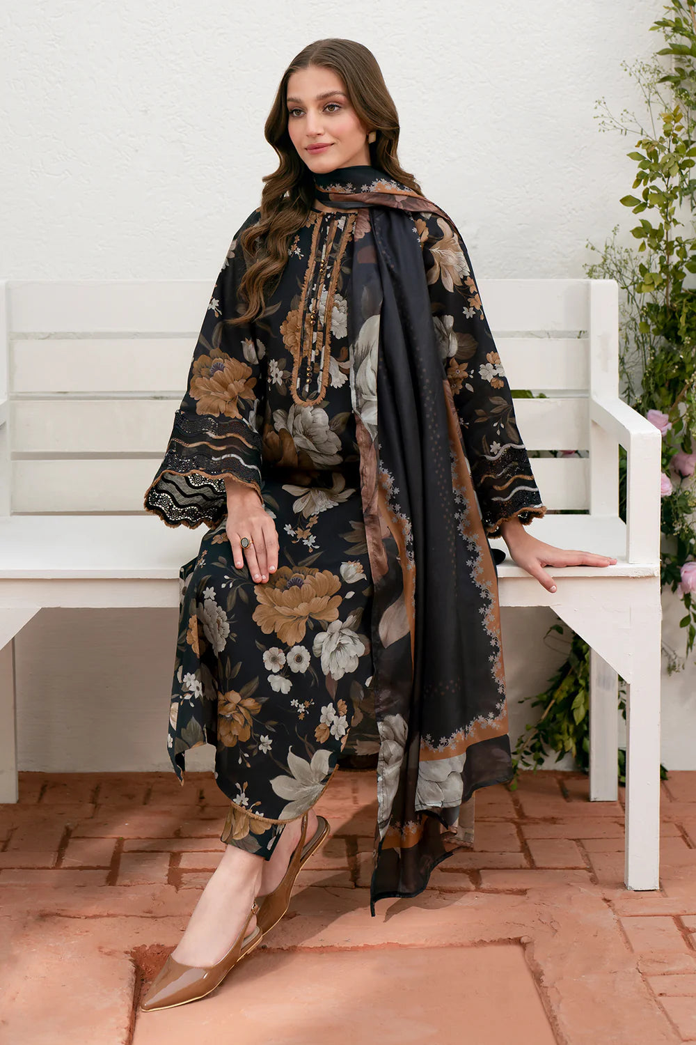 BRQ Pure Lawn New Arrival 3Pc (Unstitched)