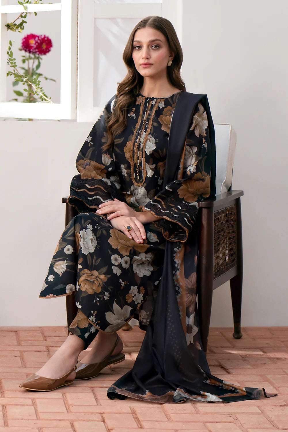 BRQ Pure Lawn New Arrival 3Pc (Unstitched)