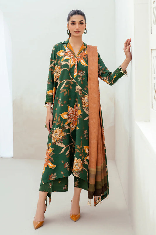 BRQ Digtal Printed 3pc Lawn With Lawn Dupatta