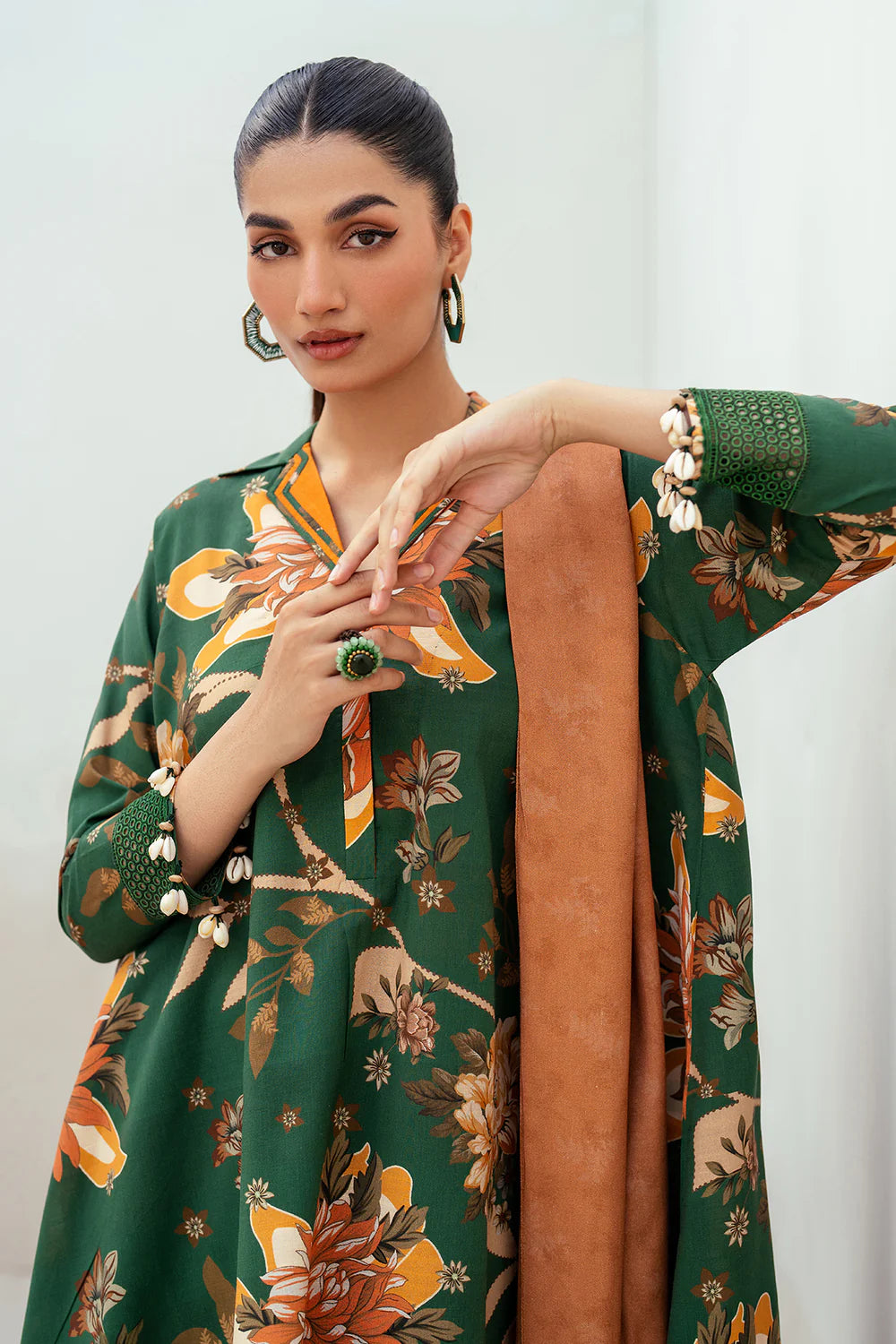 BRQ Digtal Printed 3pc Lawn With Lawn Dupatta