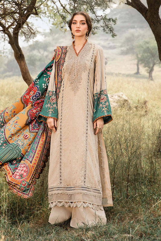 M.B Lawn Unstitched three-piece Suit