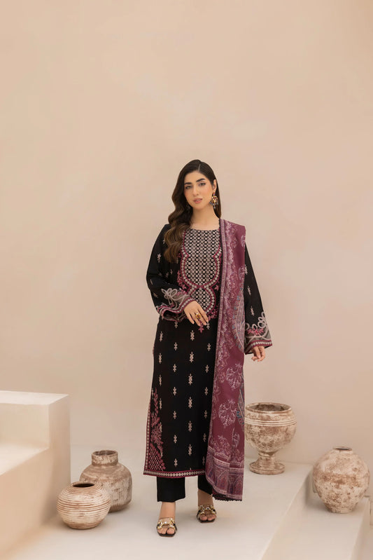 SPHR Lawn 3Pc Unstitched Outfit