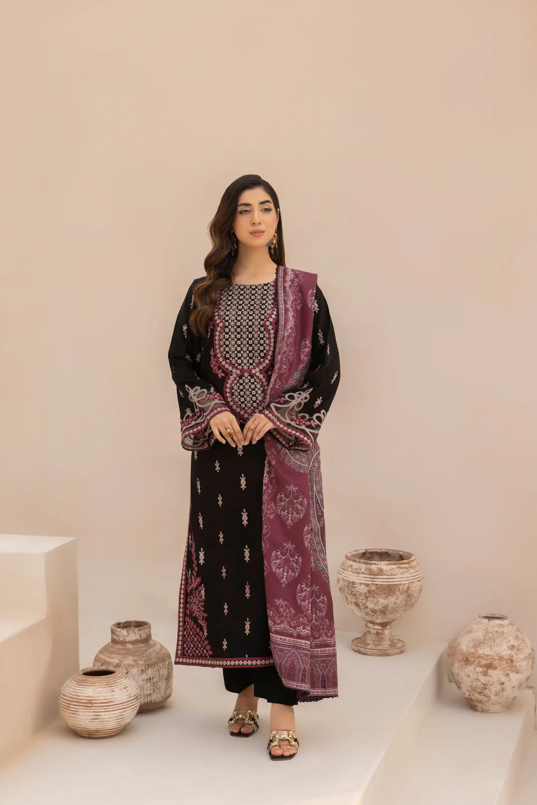 SPHR Lawn 3Pc Unstitched Outfit