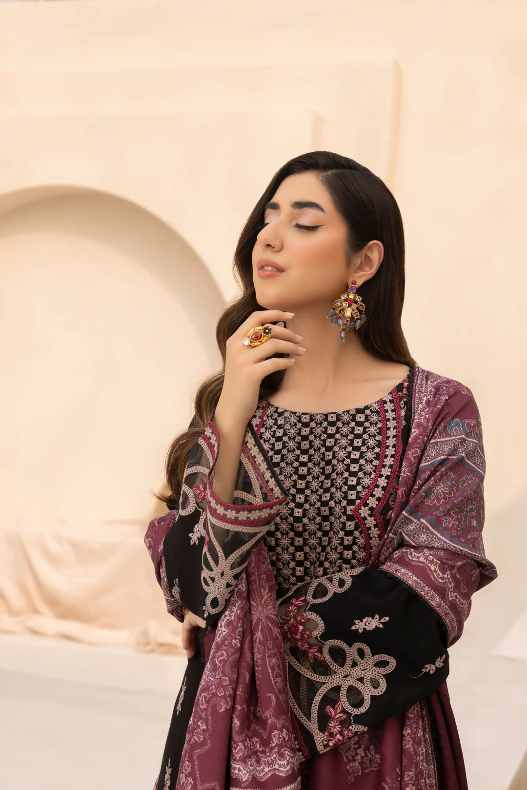 SPHR Lawn 3Pc Unstitched Outfit