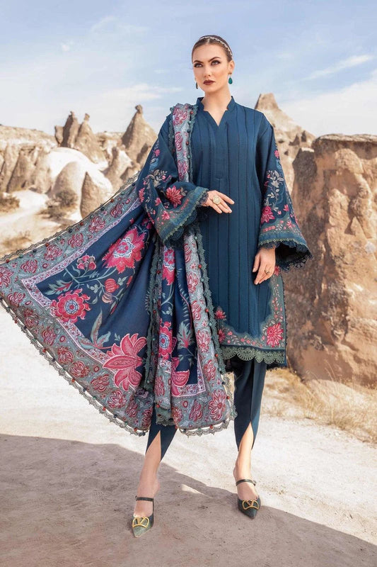 M.B Lawn Unstitched three-piece Suit