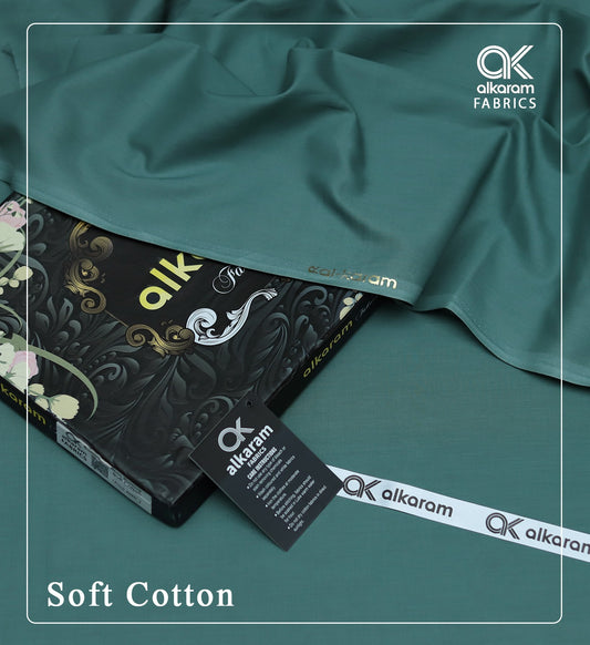 Alkaram Soft Cotton (Unstitched) Suit zinc color
