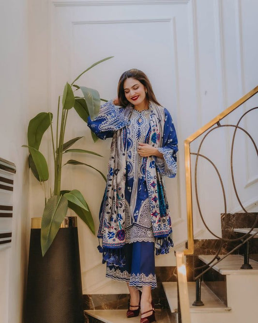 Crimson Lawn Unstitched three-piece Suit